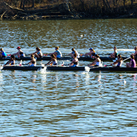 Crew team in boats